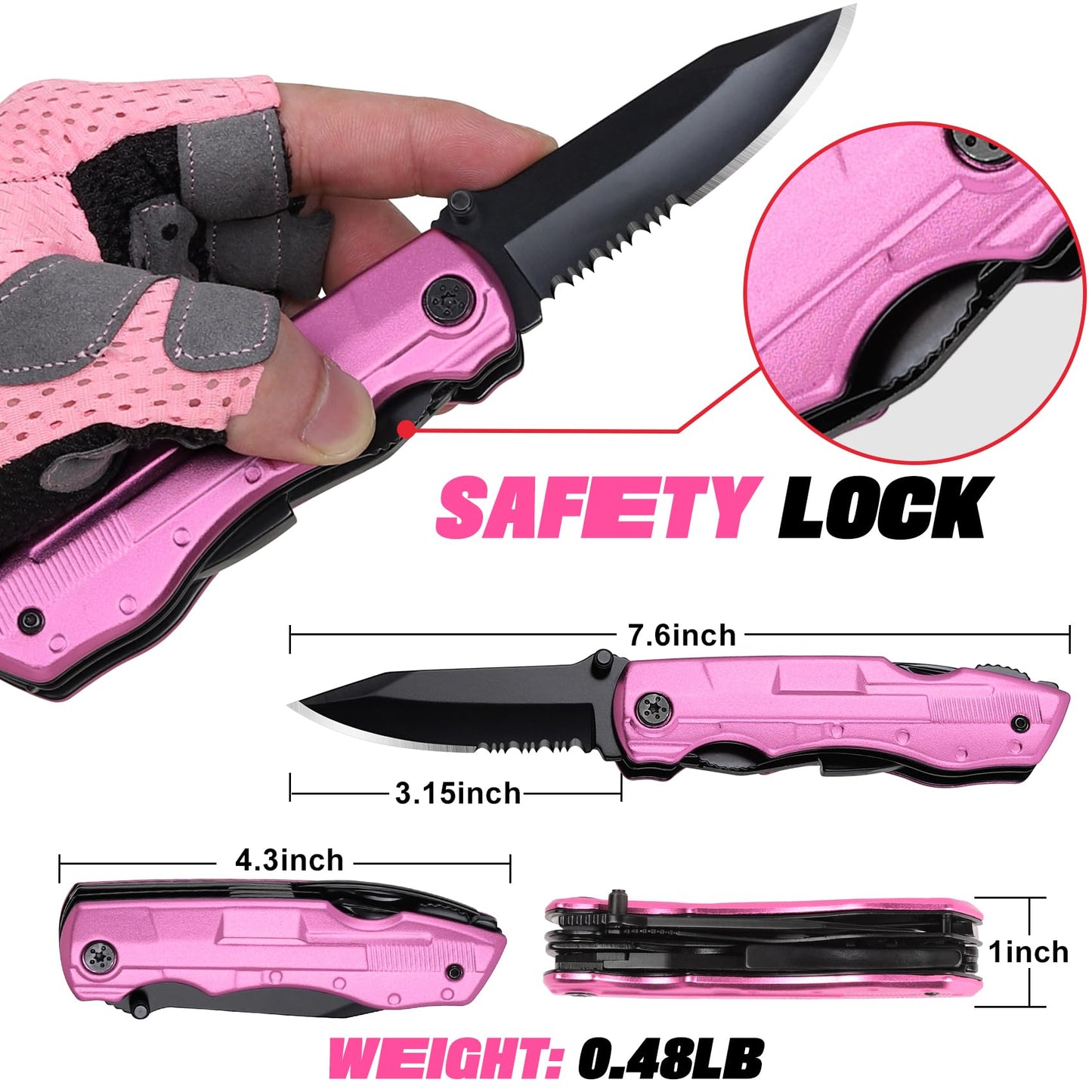 Gifts for Women, Mom, Wife, Girlfriend, Best Friend, Christmas, P-ink Multitool Knife - Gifts for Mom, Unique Gift Ideas for Women, Mothers Day Anniversary Valentines Day Birthday Gifts for Women
