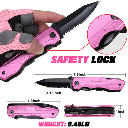 Gifts for Women, Mom, Wife, Girlfriend, Best Friend, Christmas, P-ink Multitool Knife - Gifts for Mom, Unique Gift Ideas for Women, Mothers Day Anniversary Valentines Day Birthday Gifts for Women