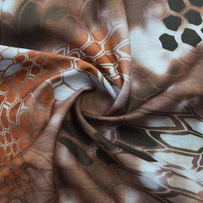 Obacle Face Mask for Sun Dust Wind Protection Breathable Seamless Face Mask Headband Bandana for Men Women Thin Neck Gaiter for Motorcycle Fishing Hunting Outdoor Sport (Python Skin Light Brown)