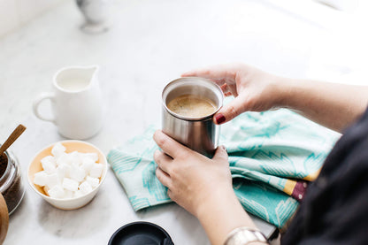 PRESSE by Bobble French Coffee Press And Insulated Stainless Steel Travel Tumbler for On-The-Go Brewing - 13 oz (Blue)