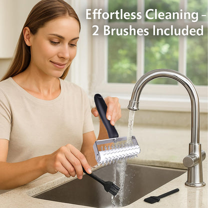 EVEDMOT Pizza Dough Docker Roller Stainless Steel, Pin Puncher Dough Hole Maker, Docking Tool for Pizza Pie Cookie Pastry Bread