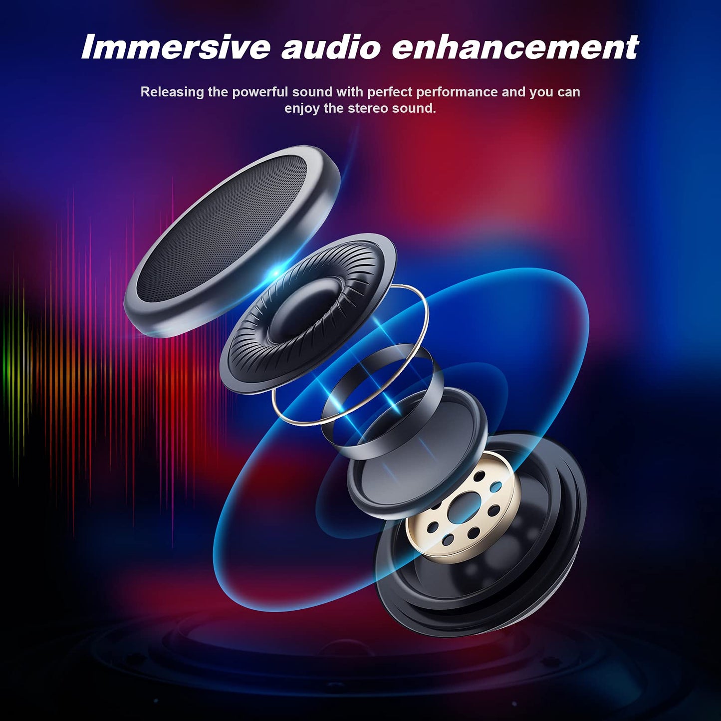 GTRACING Gaming Chair with Footrest Speakers Video Game Chair Bluetooth Music Heavy Duty Ergonomic Computer Office Desk Chair