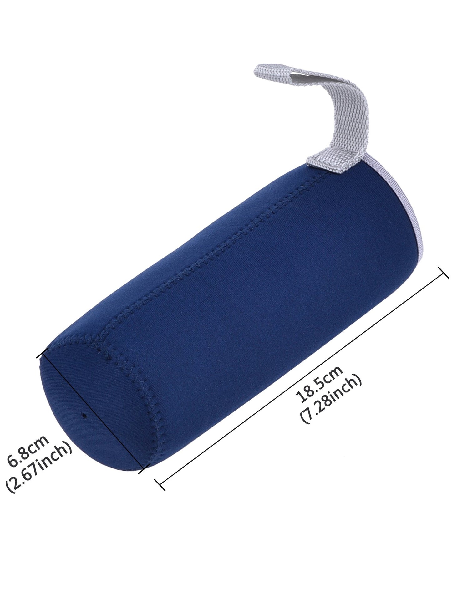 Mudder 2 Pieces Water Bottle Sleeve Neoprene Carrier Nylon Sleeve for 19.4 oz Glass Water Bottle, 550 ml (Black and Navy Blue)