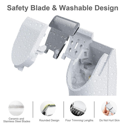 KIKETECH Quiet Dog Grooming Clippers - 4 in 1 Professional Dog Hair Clippers for Small Cats Dogs Pets, Rechargeable Cordless Pet Trimmer for Grooming, PinkRose