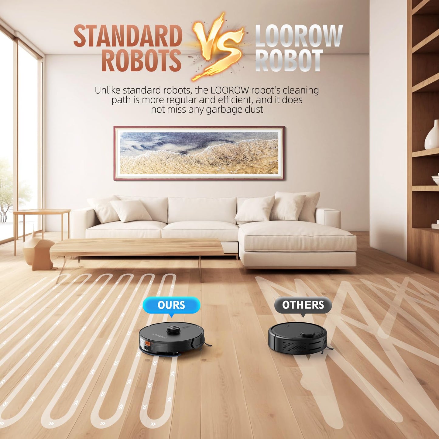 Loorow 3-in-1 Robot Vacuum and Mop Combo, Self Emptying Station for 60 Days, Robotic Vacuum Cleaner with LiDAR Navigation & Max Strong 4500Pa Suction, WiFi/App/Alexa Self-Charging Replaceable Dust Bag