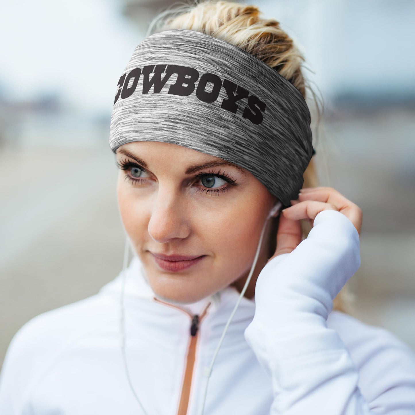 Littlearth Unisex-Adult NFL Dallas Cowboys Tigerspace Headband, Grey, One Size, (300688-COWB)