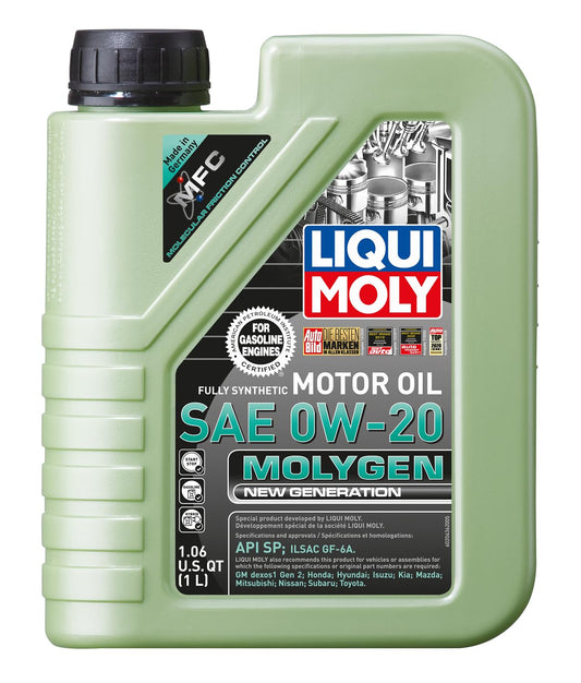 LIQUI MOLY Molygen New Generation SAE 0W-20 | 1 L | Fully synthetic engine oil | SKU: 20436