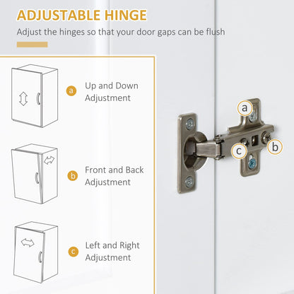 HOMCOM 72" Kitchen Pantry Cabinet, Freestanding Tall Storage Cabinet with 4 Doors, Drawer and 3 Adjustable Shelves for Dining Room, White