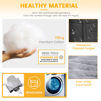 Orzbow Warm Bunting Bag Universal, Stroller Sleeping Bag Cold Weather, Waterproof Toddler Footmuff (Black, Large)