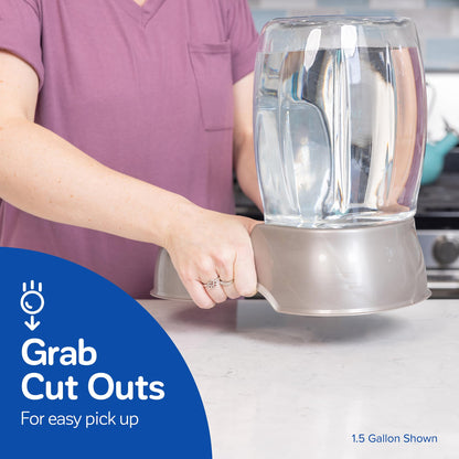 Petmate Pet Cafe Cat and Dog Water Dispenser - Water Bowl for Cats and Dogs, USA Made, 1.5 GAL, Pearl Tan