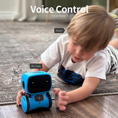 GILOBABY Kids Robot Toys, Interactive Toys Companion Smart Talking Robotic with Voice Control Touch Sensor, Dancing, Singing, Recording, Repeat, Birthday Gifts for Boys Ages 3+ Years (Blue)