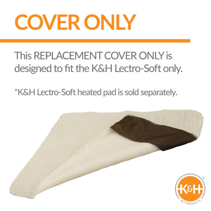 K&H Pet Products Lectro-Soft Outdoor Heated Dog & Cat Bed Replacement Cover, Fits K&H Lectro-Soft Large Beds (Heated Bed Sold Separately), Machine Washable Soft Fleece Cover - 36 X 25in