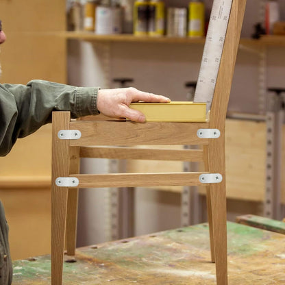 Rierdge 16 Pack 3 Inch Stainless Steel Flat Plate Straight Bracket Flat Metal Brace Bracket, 80mm Metal Brackets Mending Repair Plate Brace with Screws for Wood Straight Brace