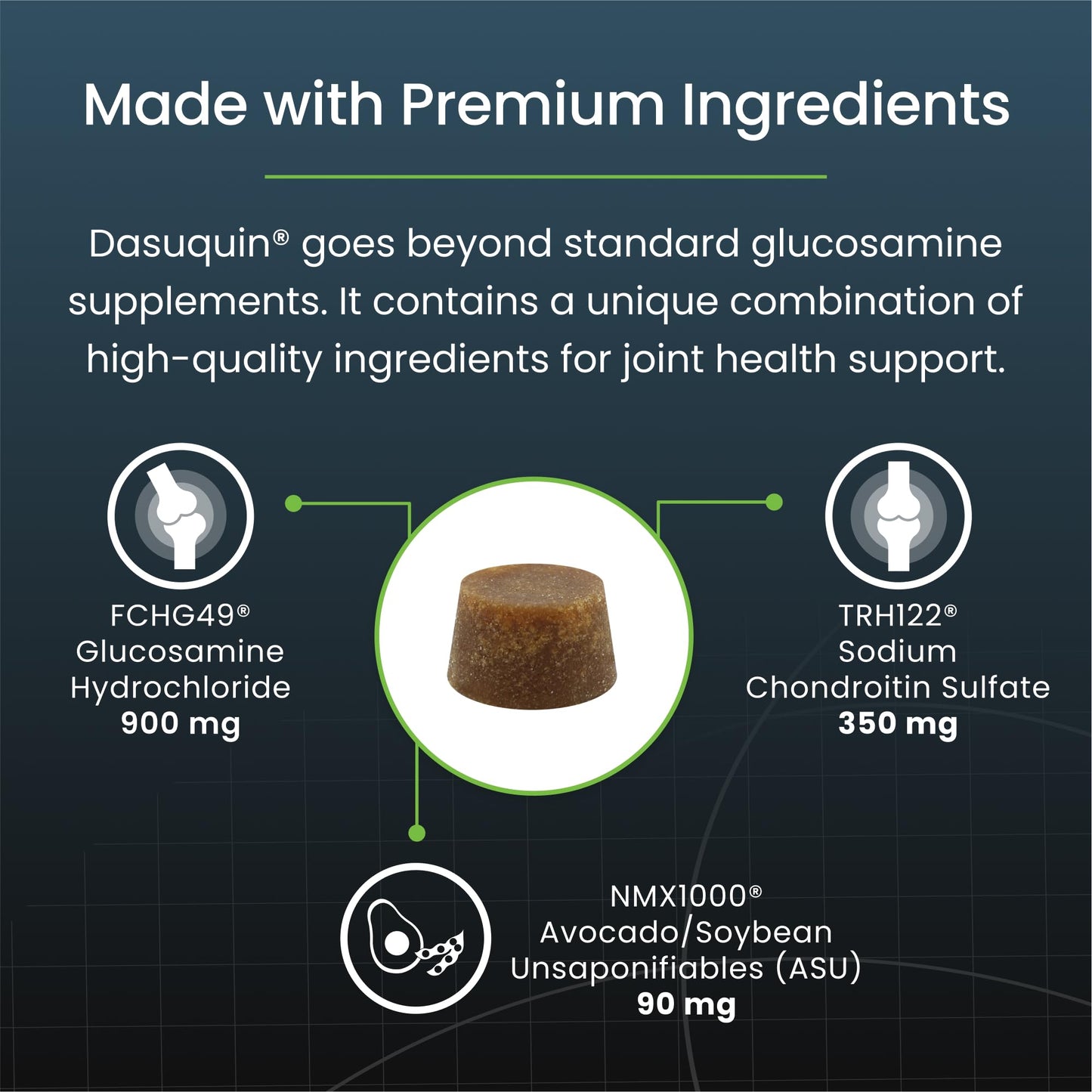 Nutramax Laboratories Dasuquin Joint Health Supplement for Large Dogs - With Glucosamine, Chondroitin, ASU, Boswellia Serrata Extract, and Green Tea Extract, 84 Soft Chews, DASL84SC