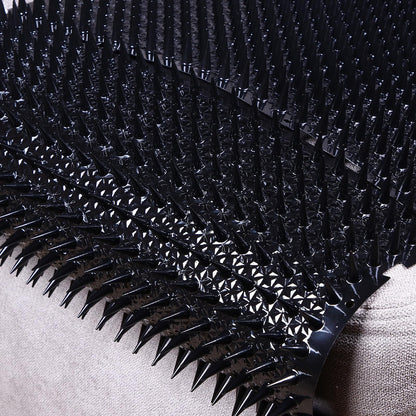 16 Pack Cat Repellent Outdoor Mat Cats Dogs Plastic Bendable Spiked Deterrent Training Repellent PET Mats with Spikes for Indoor Outdoor Supplies, 18.3 Square Feet, 16 x 13 Inch(Black)