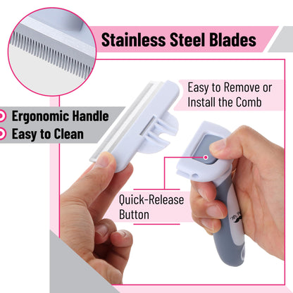 Mr. Pen- Pet Grooming Brush, Deshedding and Undercoat Brush for Dogs with Shedding Control