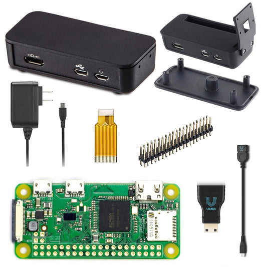 Raspberry Pi Zero W Basic Starter Kit (Black Case)