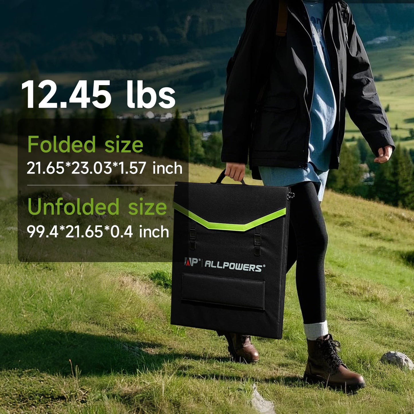 ALLPOWERS SP033 200W Solar Panel 36V 200 Watts Portable Solar Panel Kit Waterproof IP67 Foldable Solar Charger for Portable Power Station RV Marine Laptops Camping Off-Grid Emergency