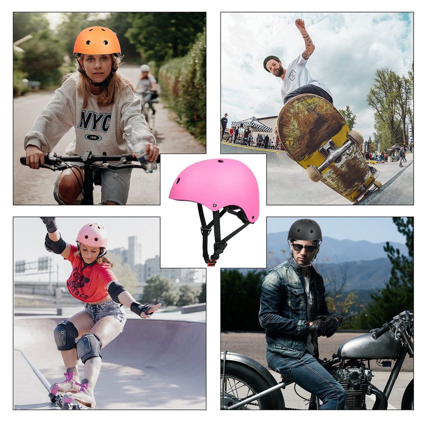 67i Bike Helmet for Adults & Kids 8-14 - Adjustable L (22.83”-23.82”) Lightweight Ventilated Cycling Helmets with 11 Vents (Pink)