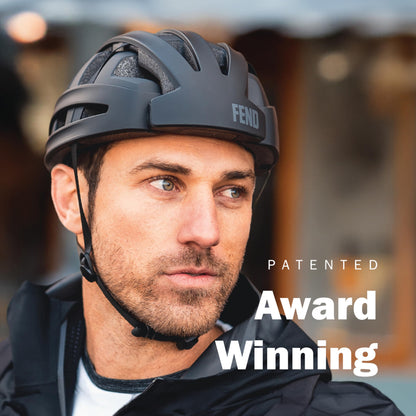 FEND One Foldable Bike Helmet - Adult Mens and Womens Bike Helmet - Collapsible by 50% of Original Size - Safety Certified for Bicycle Road Bike Scooter Cycling Commuter Helmet