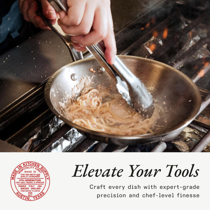 Made In Cookware - 10-Inch Stainless Steel Frying Pan - 5 Ply Stainless Clad - Professional Cookware - Crafted in Italy - Induction Compatible