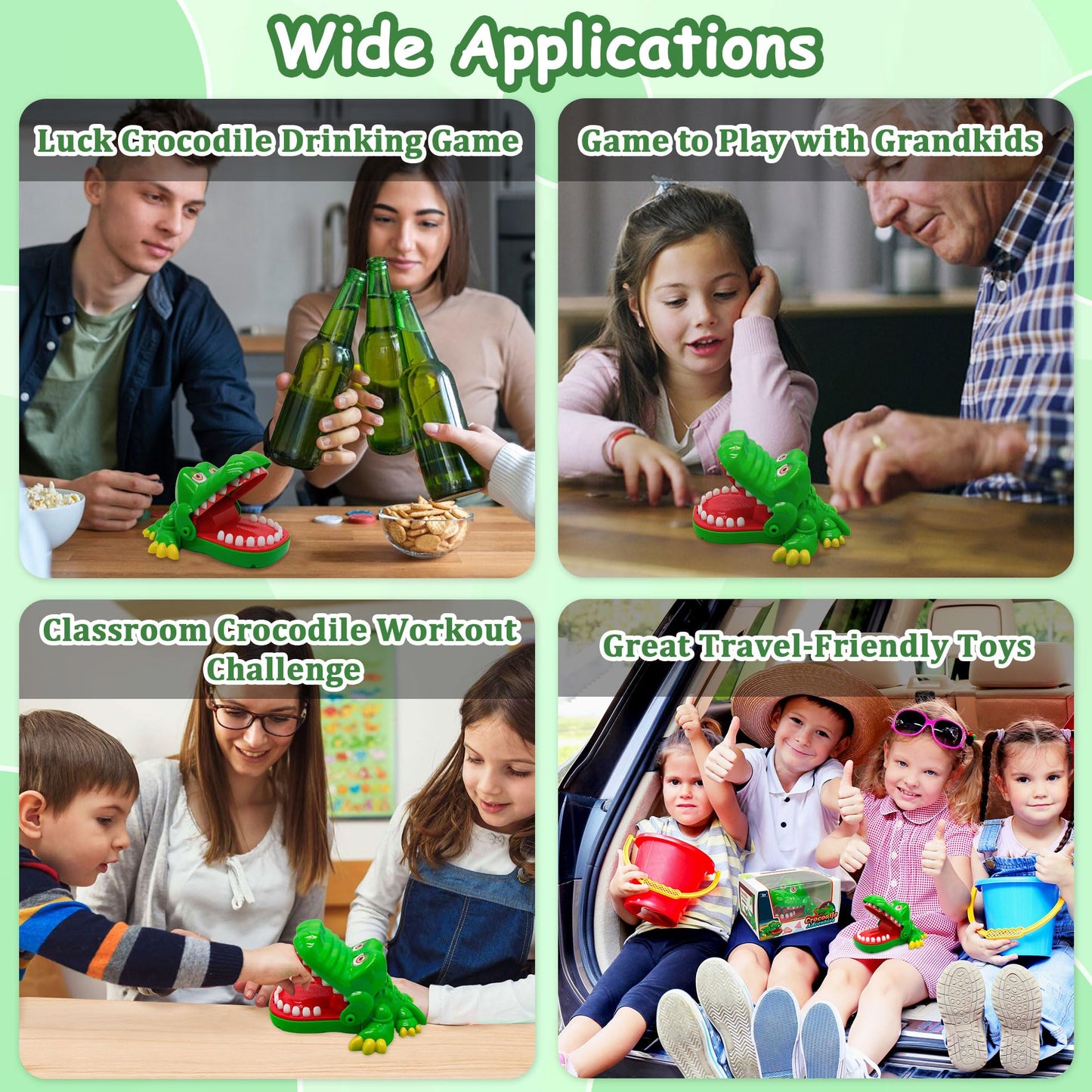 iShyan Crocodile Teeth Toys Game for Kids, Crocodile Biting Finger Dentist Games Funny Toys, 2020 Version Ages 4 and Up