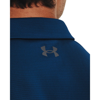 Under Armour Men's Tech Golf Polo, (426) Varsity Blue / / Pitch Gray, Small Tall