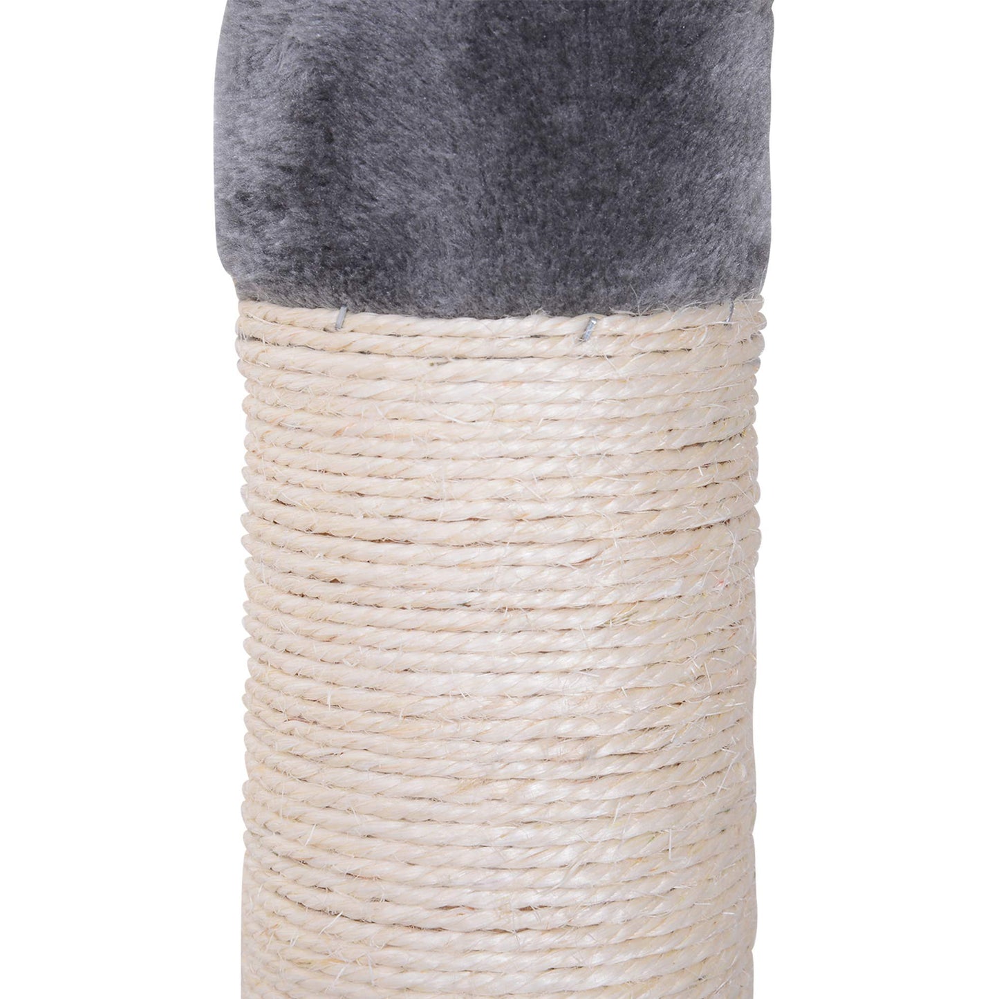 PawHut 8.5' Adjustable Height Floor-to-Ceiling Vertical Cat Tree, 5 Level Cat Climbing Tower, Gray