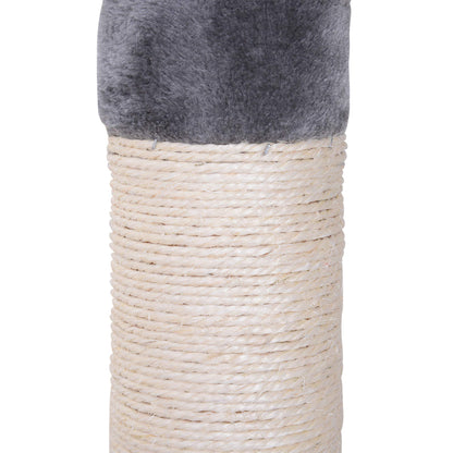 PawHut 8.5' Adjustable Height Floor-to-Ceiling Vertical Cat Tree, 5 Level Cat Climbing Tower, Gray