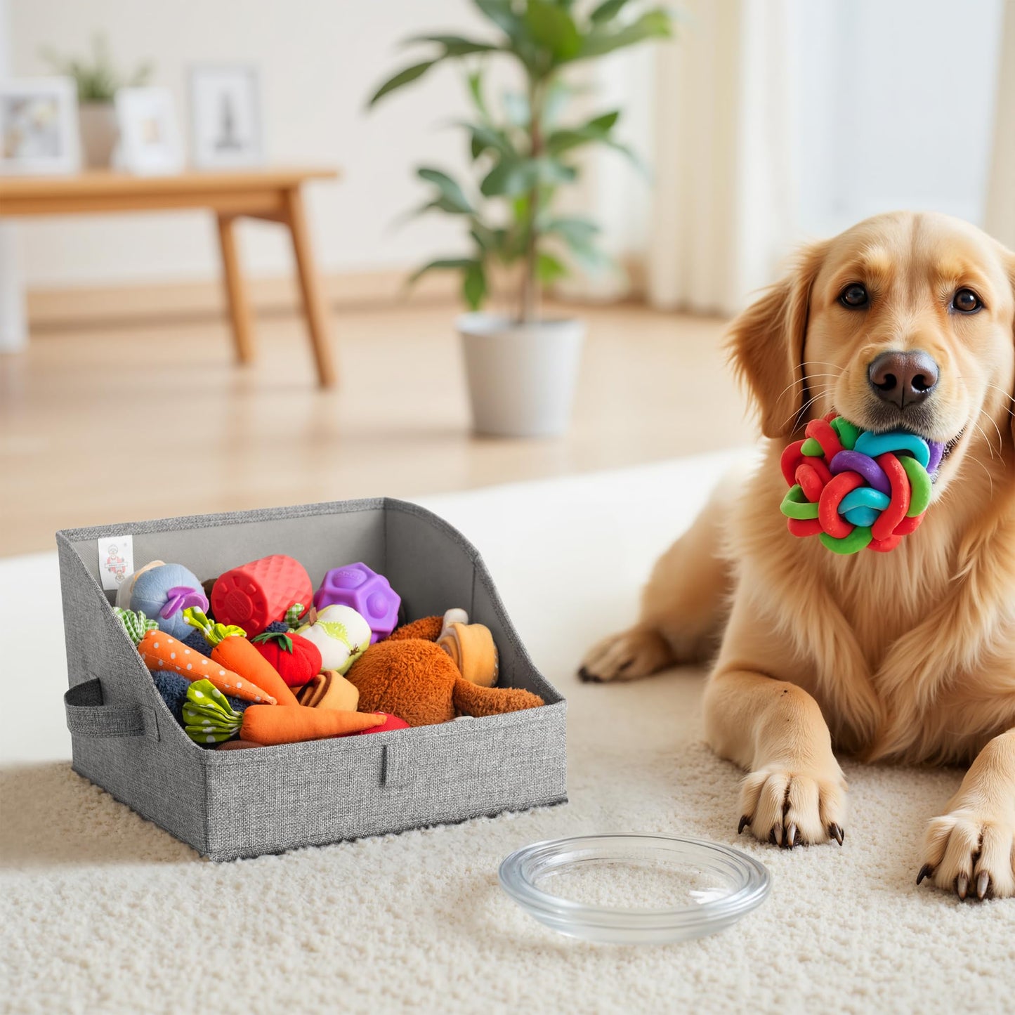 GRANNY SAYS Closet Storage Bins, Clothes Organizer and Storage Bins, Trapezoid Storage Boxes with Handles, Storage Baskets for Shelves, Dark Gray, Medium, 3-Pack