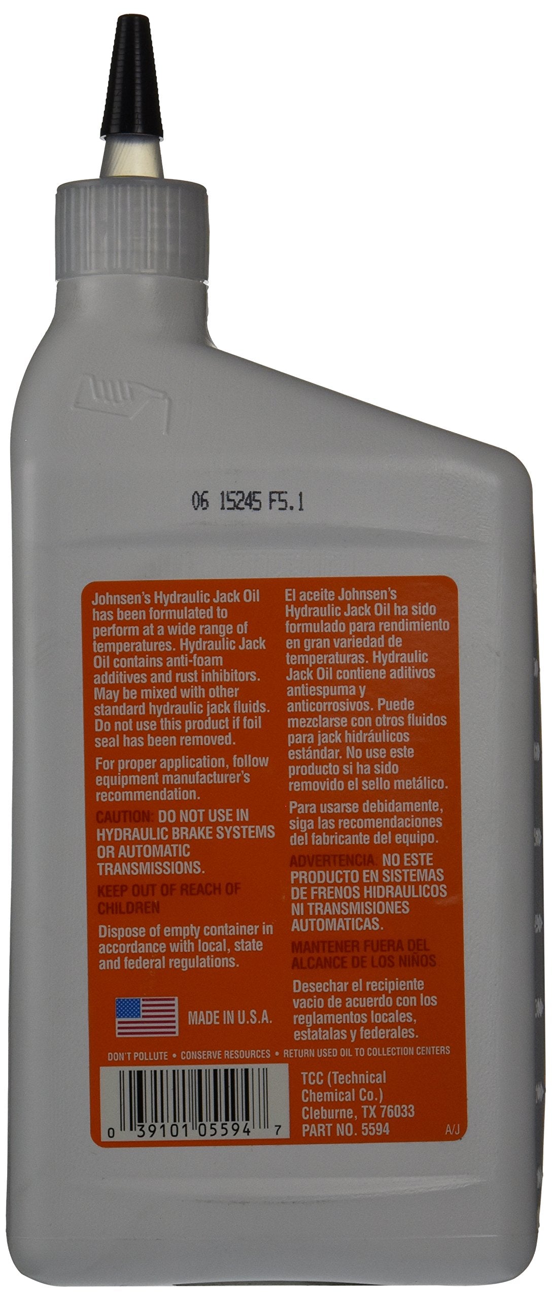 Johnsen's 5594 Hydraulic Jack Oil - 32 oz.
