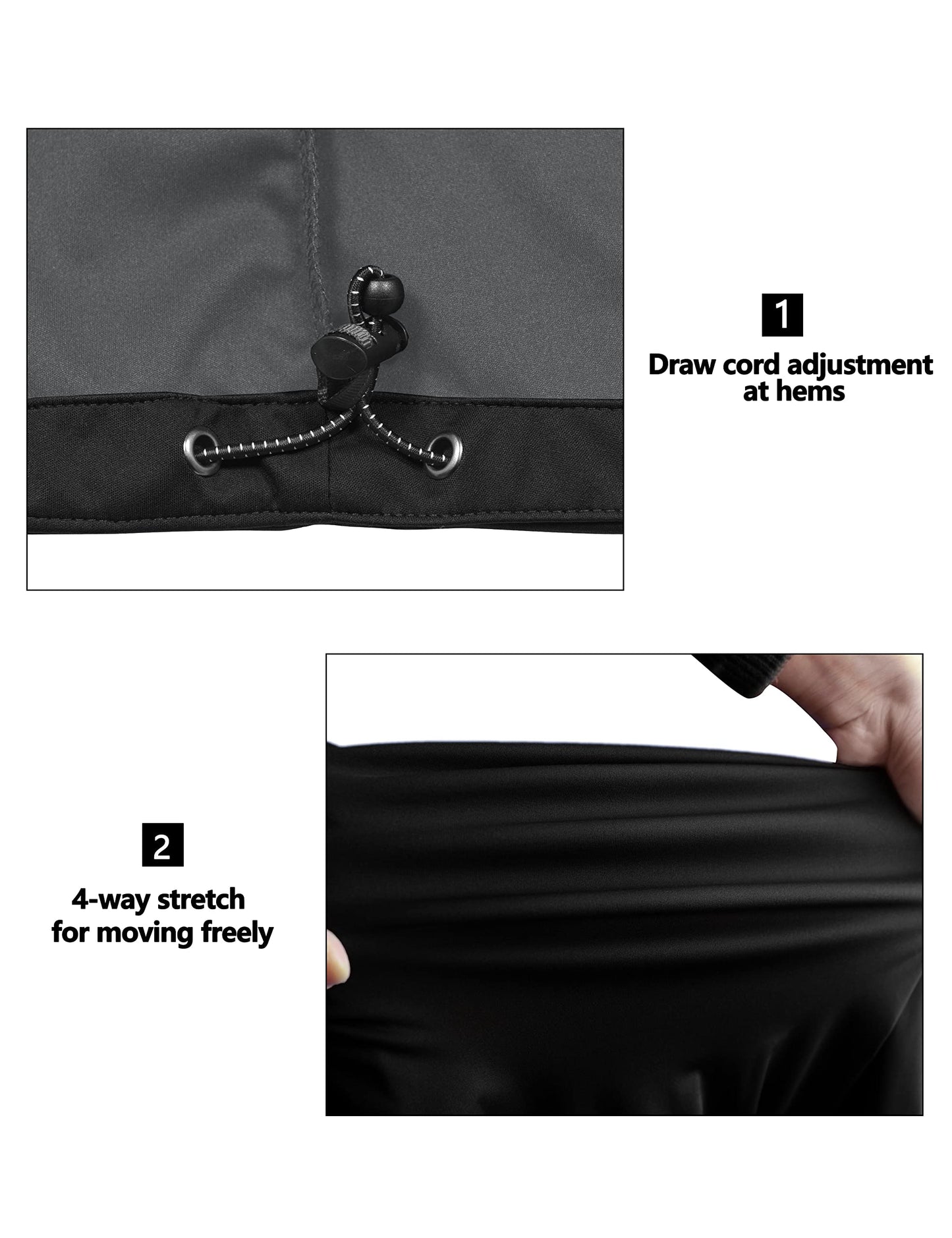 Little Donkey Andy Men's Lightweight Softshell Vest, Windproof Sleeveless Jacket for Travel Hiking Running Golf Black XXL