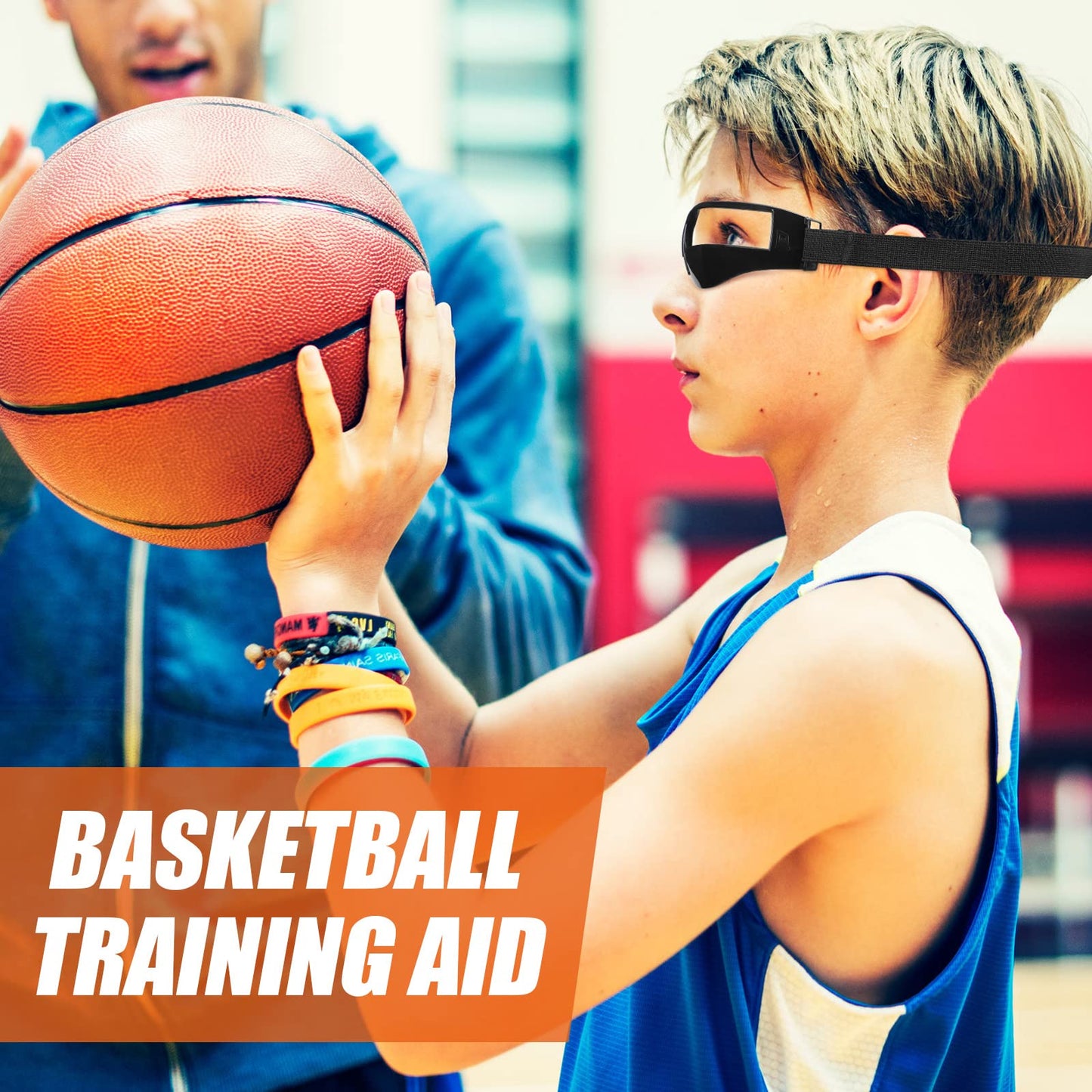 Fiada 3 Pack Dribbling Goggles Basketball Sports Glasses Adjustable Dribbling Black Goggles Basketball Training Equipment