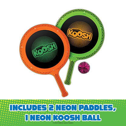 Koosh Paddle Playset – Beach Toys, Outdoor Games for Adults and Family, Outdoor Games for Kids, Fidget Toys for Kids, Ages 4+