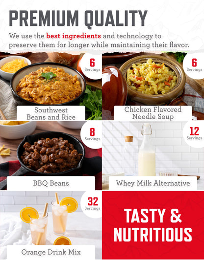 ReadyWise Emergency Food Supply - 132 Servings, Survival Bucket, Dehydrated & Freeze Dried Protein Meals, Camping Essentials, Ready to Eat Disaster Prepping Supplies,up to 25 Year Shelf Life