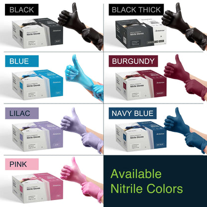 Lilac Nitrile Disposable Gloves - 50 Count - 3 Mil Nitrile Gloves Small - Powder and Latex Free Rubber Gloves - Surgical Medical Exam Gloves - Food Safe Cooking Gloves
