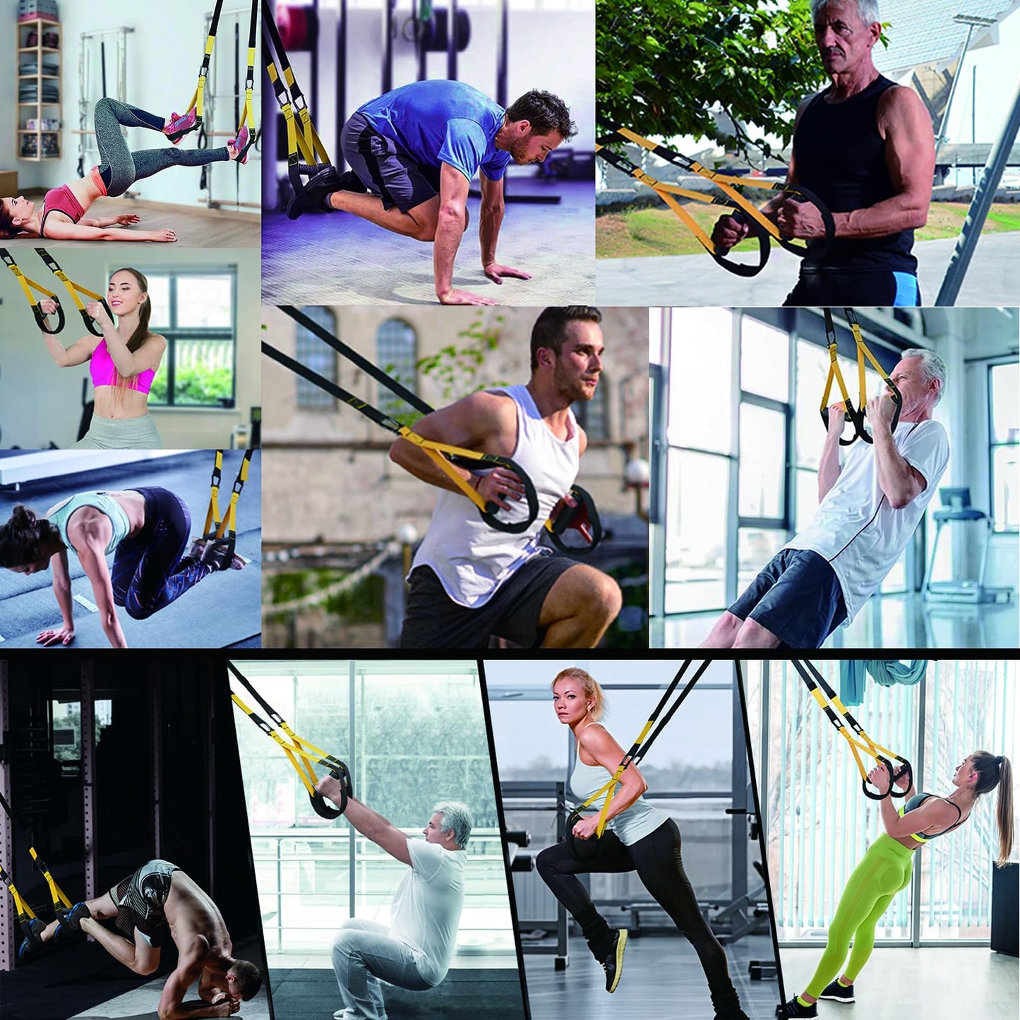 noxozoqm Home Resistance Training Kit for Home Gym - Resistance Bands Set with Handles, Door Anchor, Wall Mount, Guide for Full-Body Work.