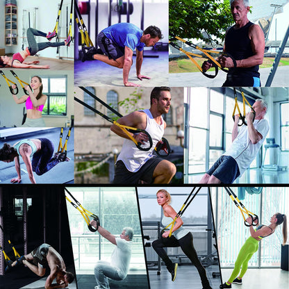 noxozoqm Home Resistance Training Kit for Home Gym - Resistance Bands Set with Handles, Door Anchor, Wall Mount, Guide for Full-Body Work.