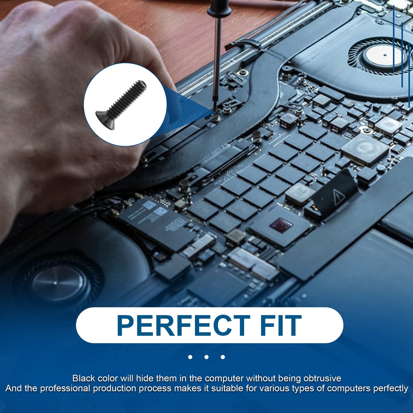 NINDEJIN Laptop Computer Screw Kit, M2 M2.5 M3 Countersunk Flat Head Phillips Mini Screws Set, Replacement Part Electronic Repair Accessories