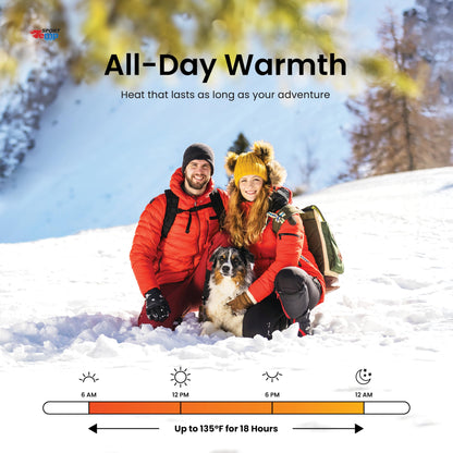 Large Hand & Body Warmers (45 Count) - Up to 18 Hours of Heat, Super Long Lasting - Easy, All Natural - Air Activated, for Body, Hands & Toes - Odorless Hot Hand Warmer - Sport Temp (45 Pack)