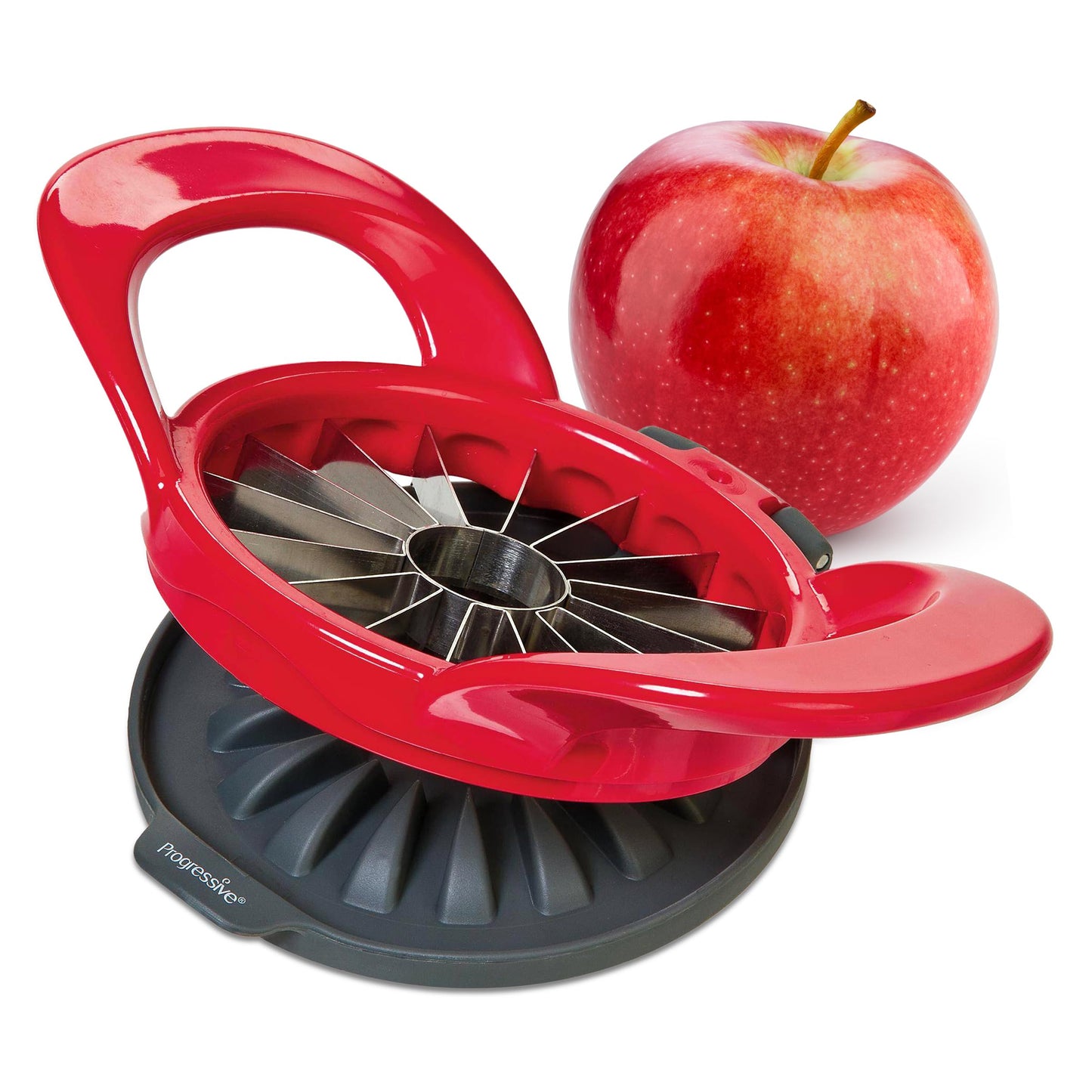 PrepWorks Dishwasher Safe Apple Slicer and Corer – 16-Slice Thin Apple Cutter with Safety Cover