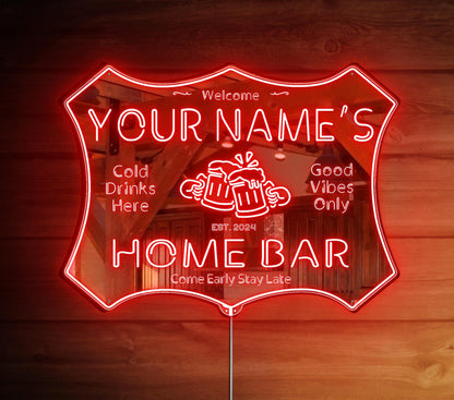 ADVPRO Personalized Your Name Home Bar RGB Dynamic Glam LED Sign - Cut-to-Edge Shape - Smart 3D Decoration - Multicolor Signage st06s86-fnd-p11d-tm-c