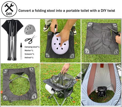 Opliy Camping Stool, Folding Samll Chair Portable Camp Stool for Camping Fishing Hiking Gardening and Beach, Camping Seat with Carry Bag (Green, L 13.5")