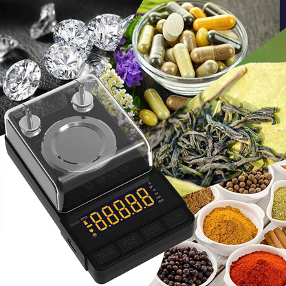 MAXUS Digital Milligram Scale 50g/0.001g, Compact Mg Scale with 20g Calibration Weight and Accessories, Black Powder Scale for Reloading