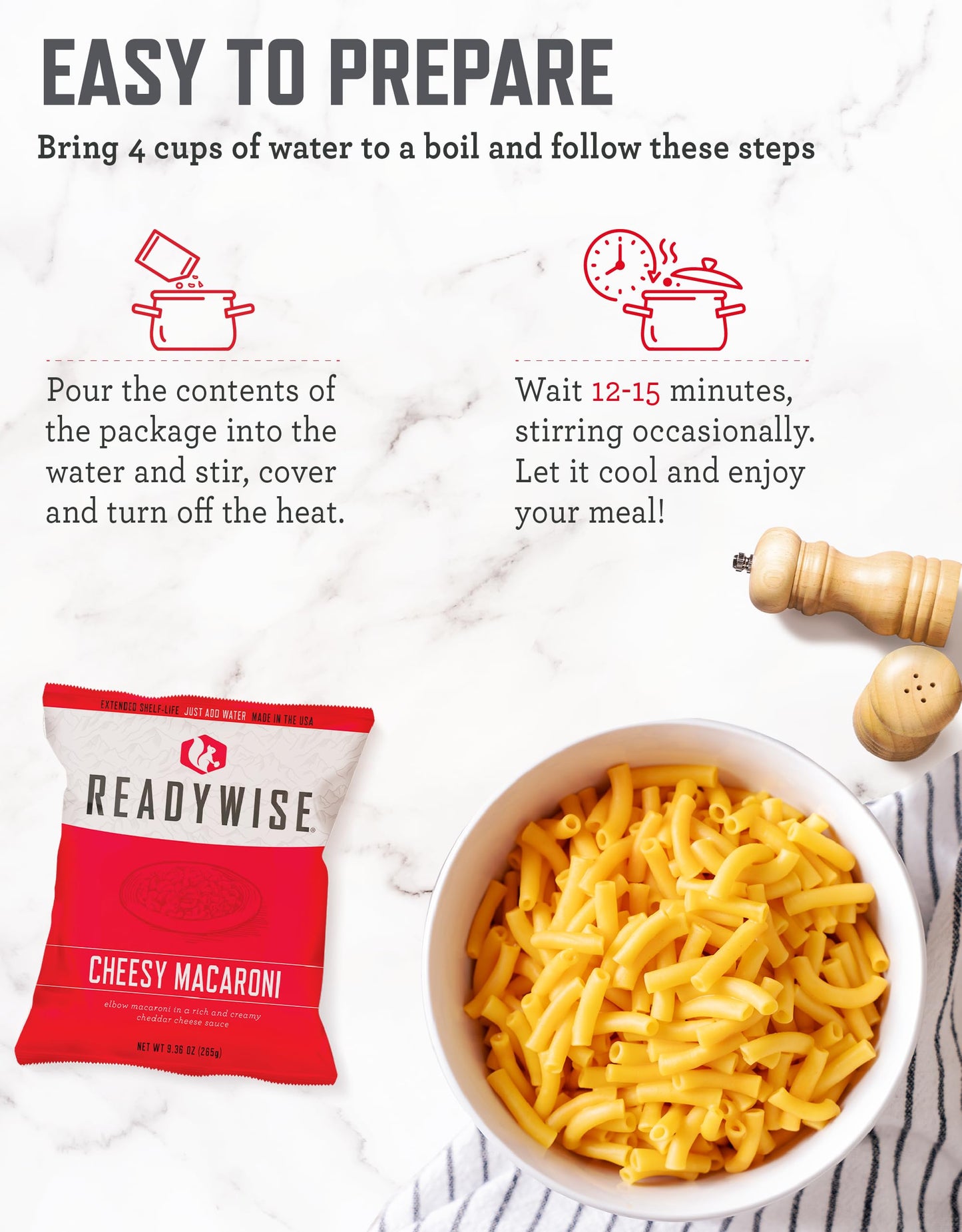 ReadyWise 6 Month Emergency Food Supply - 1,788 Servings, 12 Buckets Freeze Dried Protein Meals, Disaster Survival Food Storage, Ready to Eat, Camping Essentials, up to 25 Year Shelf Life