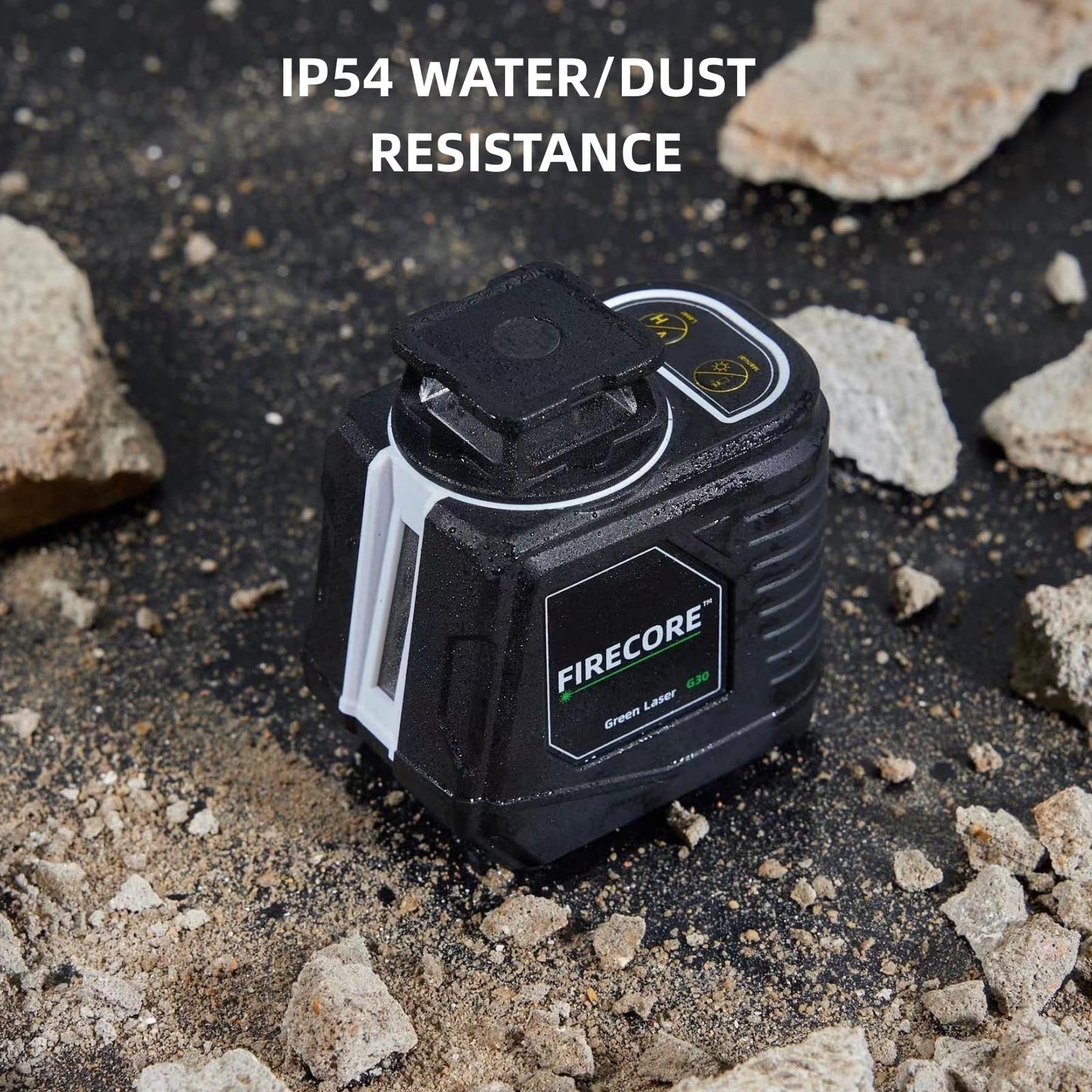 Laser Level with Tripod, Firecore 360° Self Leveling Cross Line Laser Level with Pluse Mode, Green Lazer Leveler tool for Hanging Pictures Wall Tile Construction, L-Bracket & Carry Pouch Included