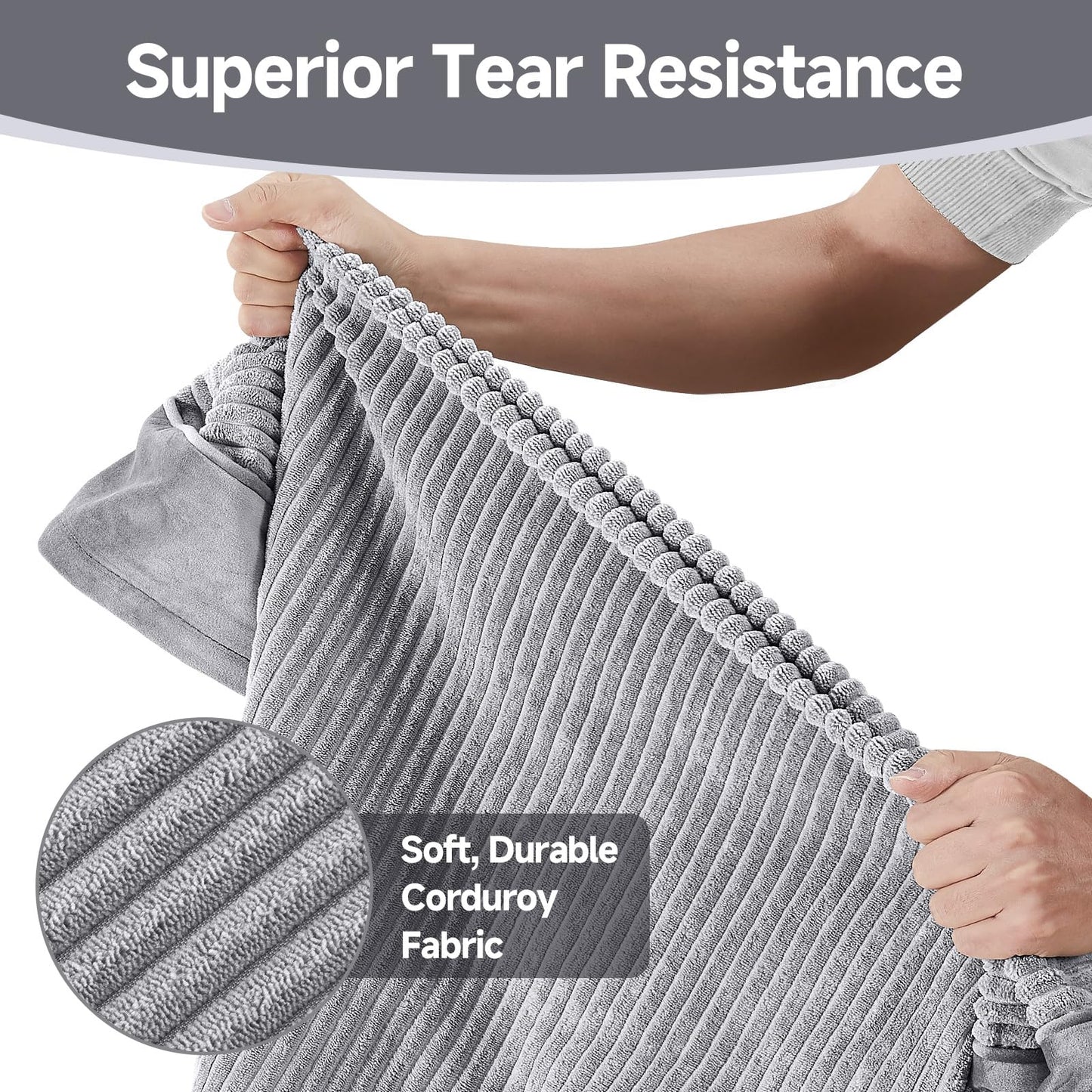 OhGeni Orthopedic Waterproof & Machine Washable Dog Bed for Medium Large Pets, Suitable for Crates, Cat Mat with 25D Egg Crate Foam, Non-Slip Bottom & Removable Cover, 35 Inches(Gray)