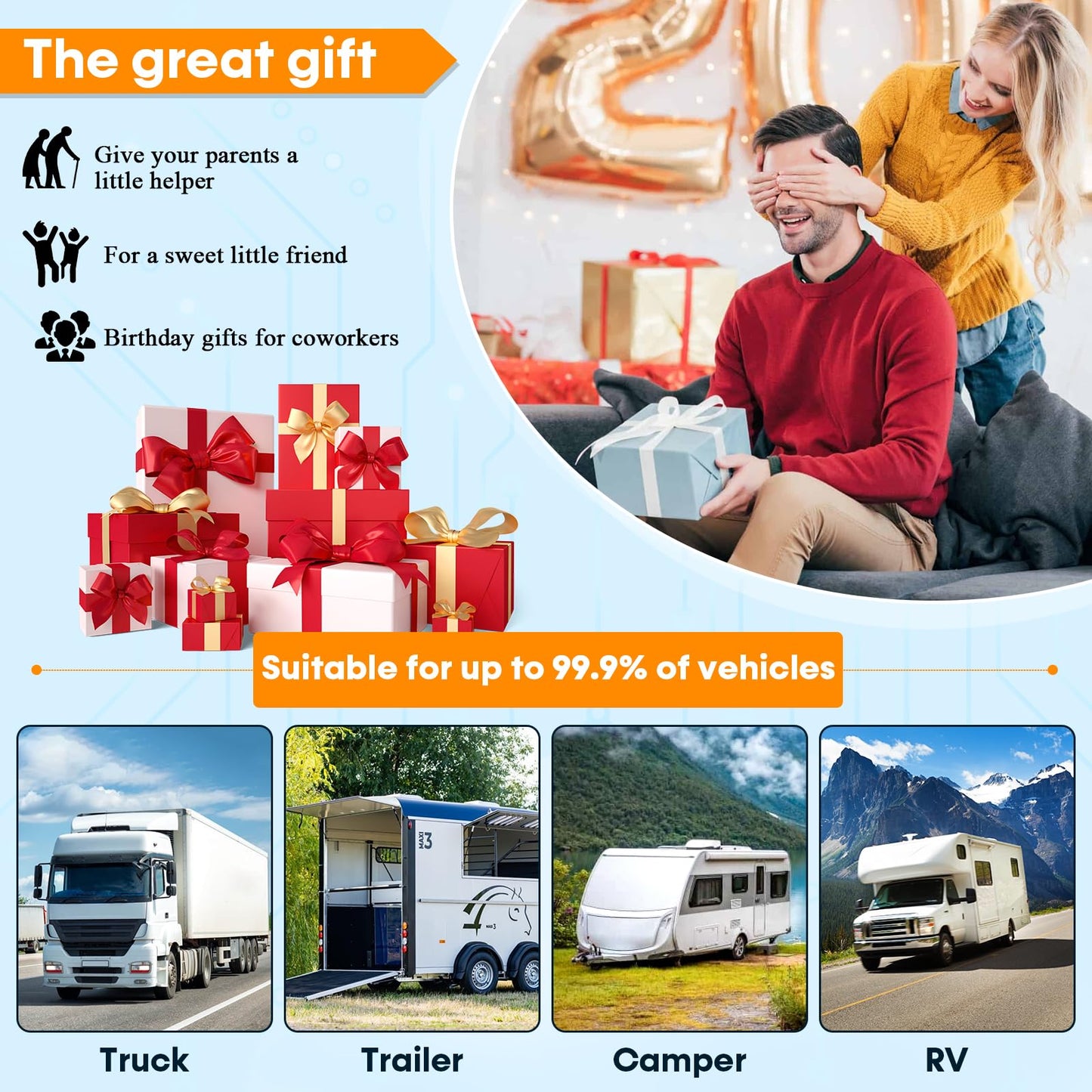 Magnetic Solar Wireless Backup Camera: 7" Portable 1 Min Easy Install Scratch-Proof No Delay Backup Camera for Truck Rechargeable HD 1080P for Trailer Small RV Camper Pemacom P15