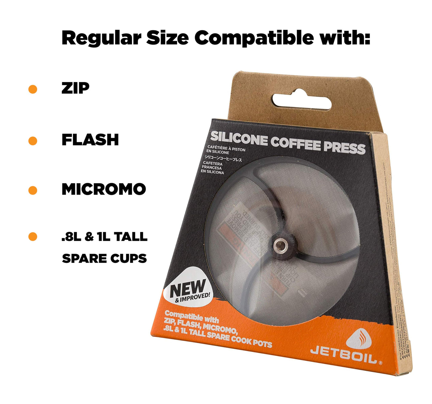 Jetboil Silicone French Press Coffee Maker Camping Stoves, Regular