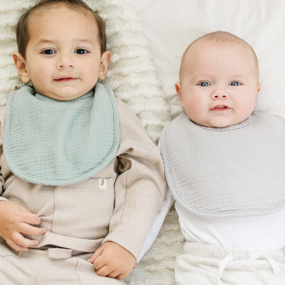 Konssy Muslin Baby Bibs 8 Pack Baby Bandana Drool Bibs Cotton for Unisex Boys and Girls, Soft Absorbent Set for Teething and Drooling